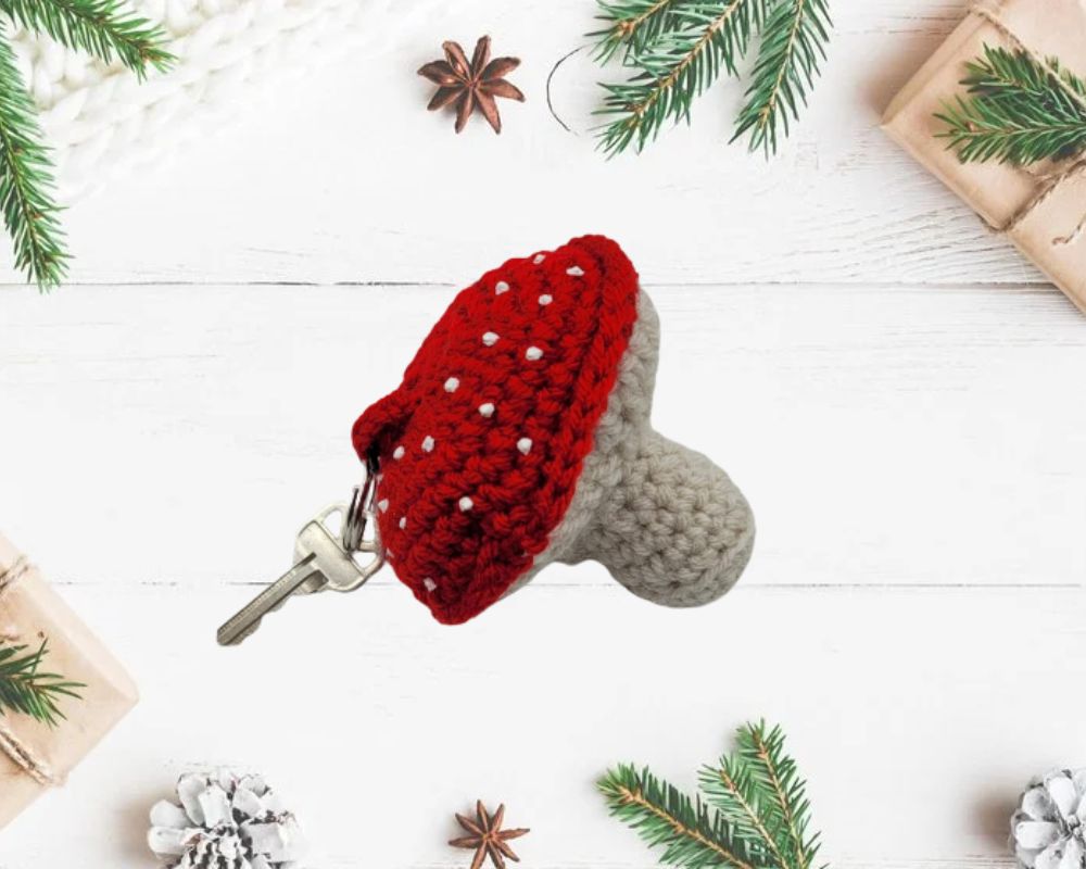 Mushroom Keychains come with Free Shipping